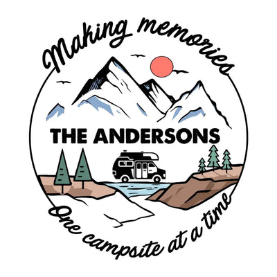 Making Memories One Campsite At A Time - Personalized Decal, Camping Decor - PCD37AN