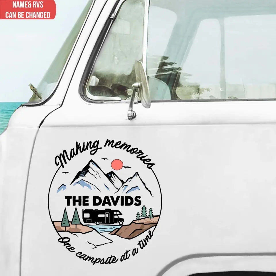 Making Memories One Campsite At A Time - Personalized Decal, Camping Decor - PCD37AN