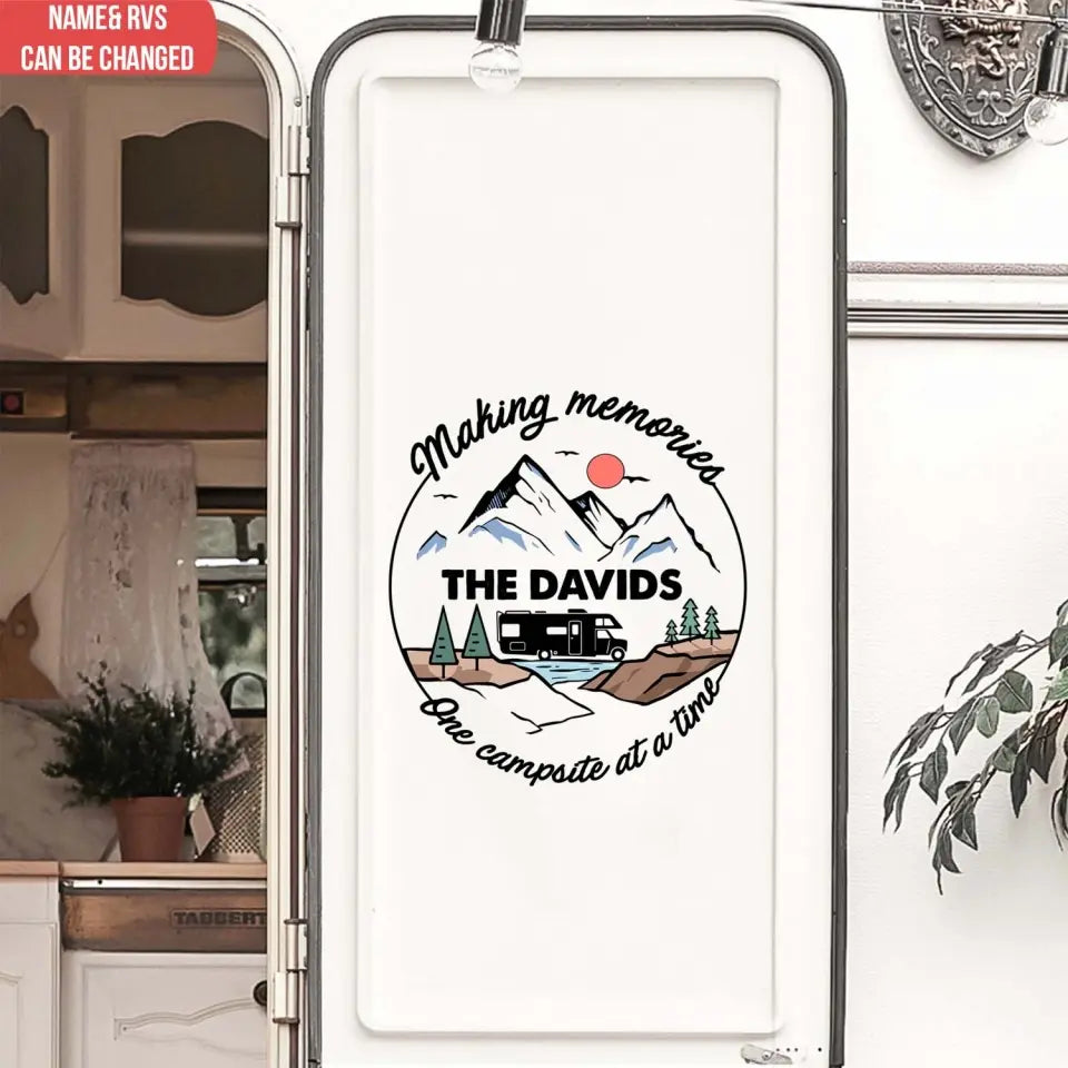 Making Memories One Campsite At A Time - Personalized Decal, Camping Decor - PCD37AN