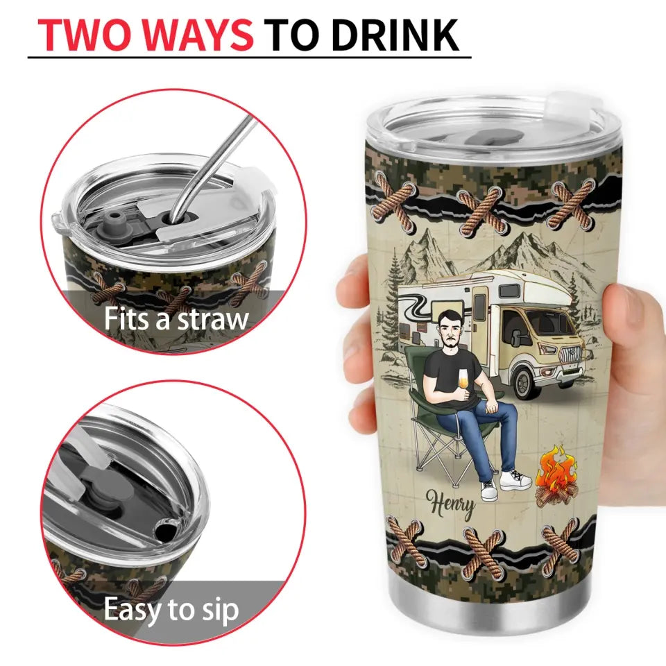 This Job Thing Sure Is Messing Up My Camping Career - Personalized Tumbler, Gift For Camping Lovers - TL02AN