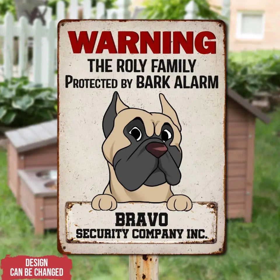 Property Protected By Dogs - Personalized Metal Sign, Funny Gift For Dog Lover - MTS12UP