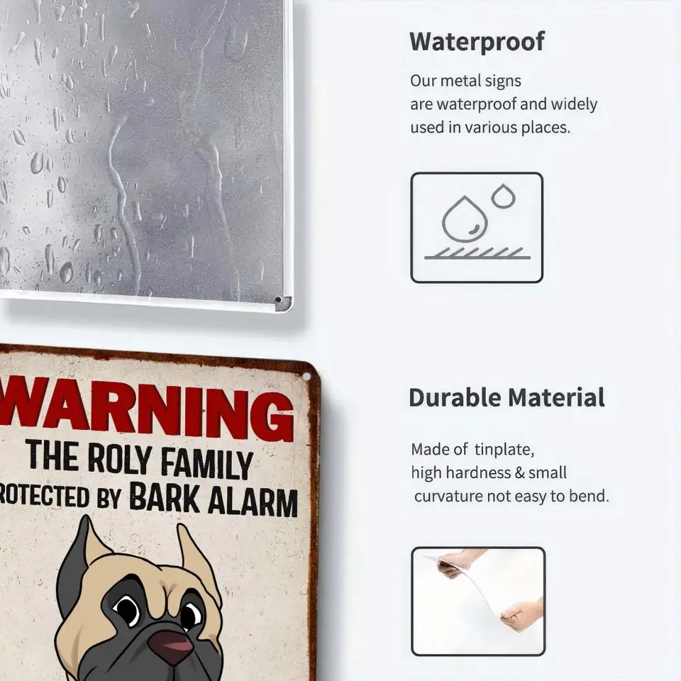 Property Protected By Dogs - Personalized Metal Sign, Funny Gift For Dog Lover - MTS12UP