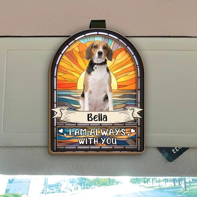 I Am Always With You - Personalized Car Visor Clip, Memorial Gift For Dog Lover - CVC37TL