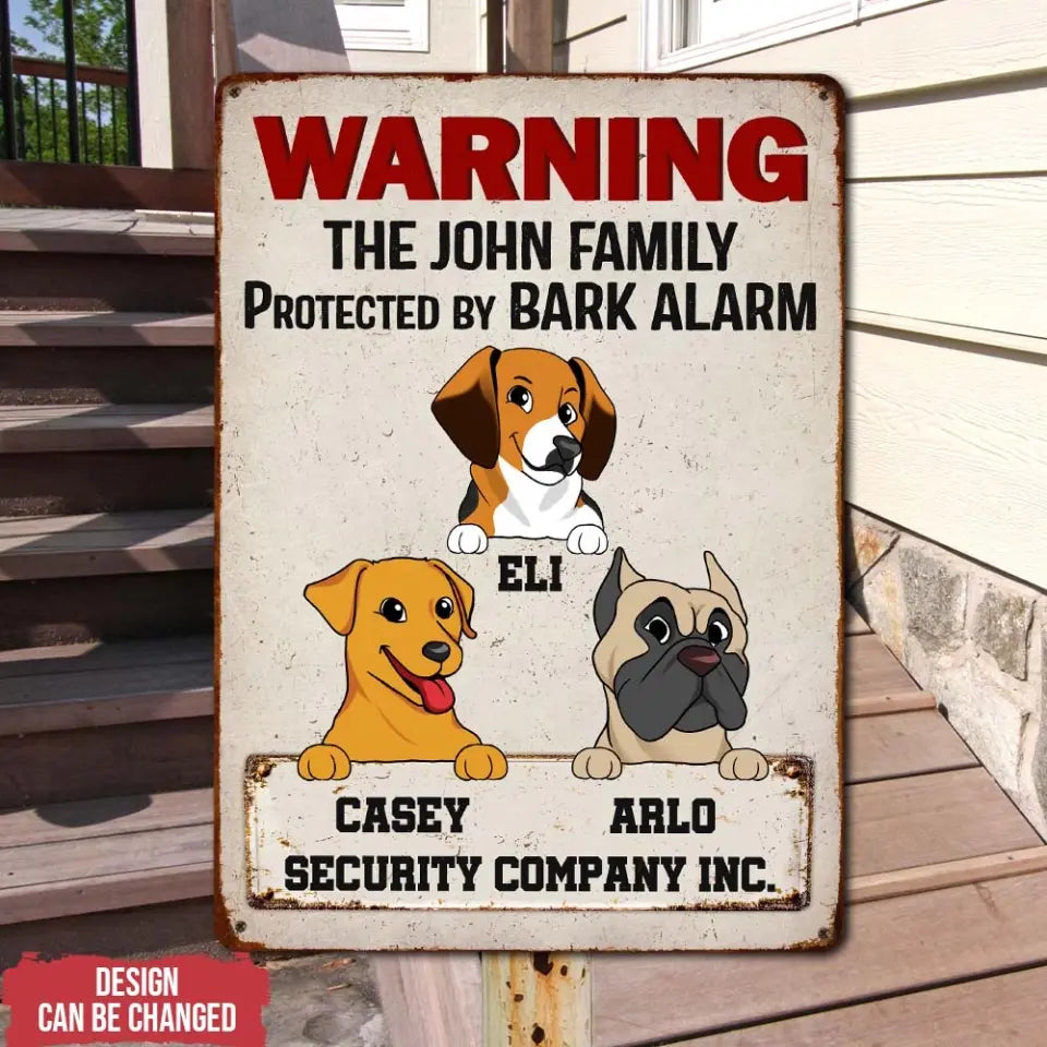 Property Protected By Dogs - Personalized Metal Sign, Funny Gift For Dog Lover - MTS12UP