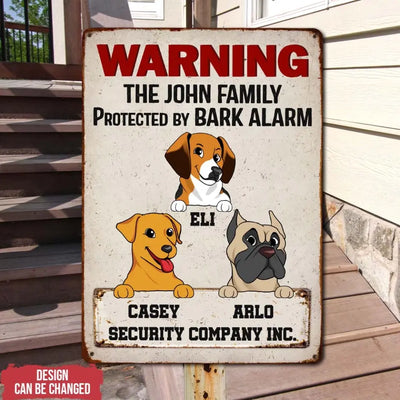 Property Protected By Dogs - Personalized Metal Sign, Funny Gift For Dog Lover - MTS12UP