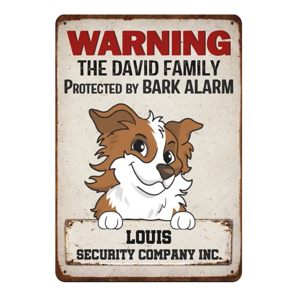 Property Protected By Dogs - Personalized Metal Sign, Funny Gift For Dog Lover - MTS12UP