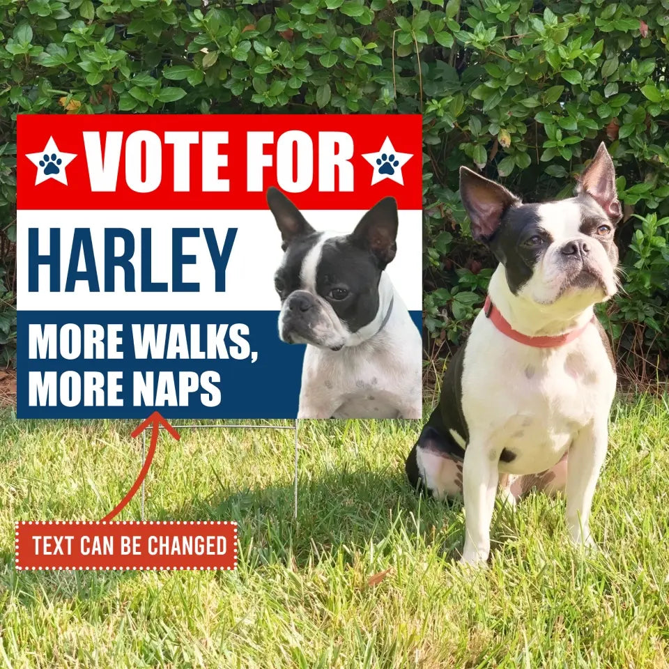 Pet Political, Vote For My Pet - Personalized Yard Sign, Funny Election Sign - YS10UP