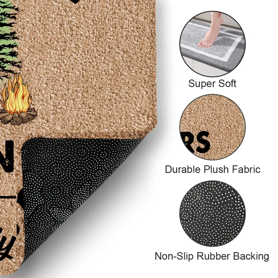 Husband And Wife Camping Partners For Life - Personalized Doormat, Gift For Camping Couple -DM57AN