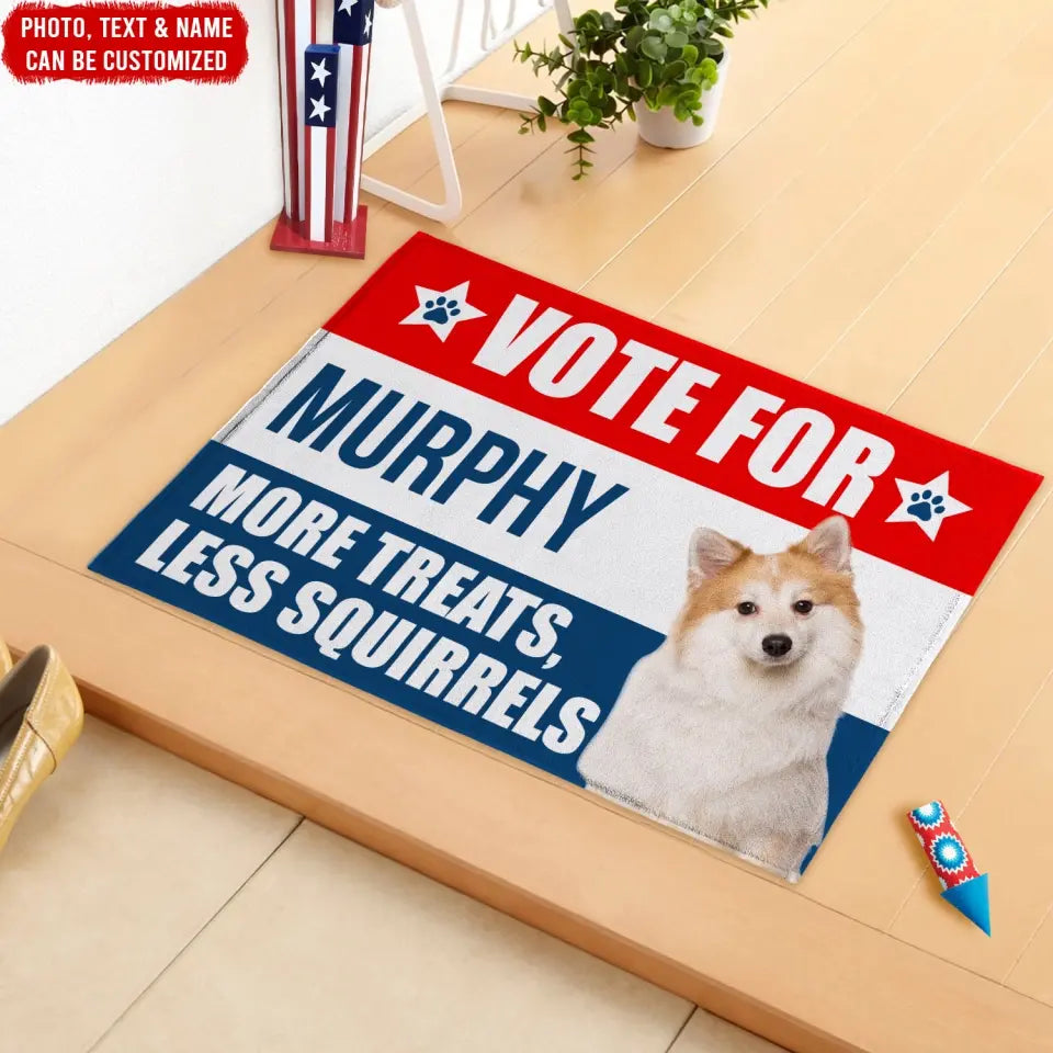Funny Election Vote For My Pet - Personalized Doormat, Gift For Pet Lover - DM14UP