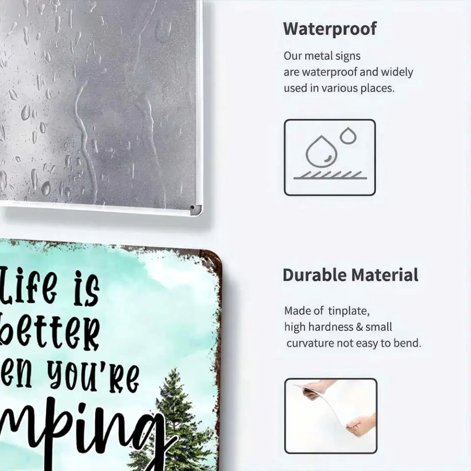 Life Is Better When You’re Camping - Personalized Metal Sign, Gift For Camping Lovers - MTS56AN