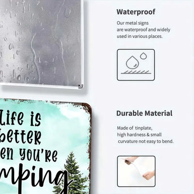 Life Is Better When You’re Camping - Personalized Metal Sign, Gift For Camping Lovers - MTS56AN