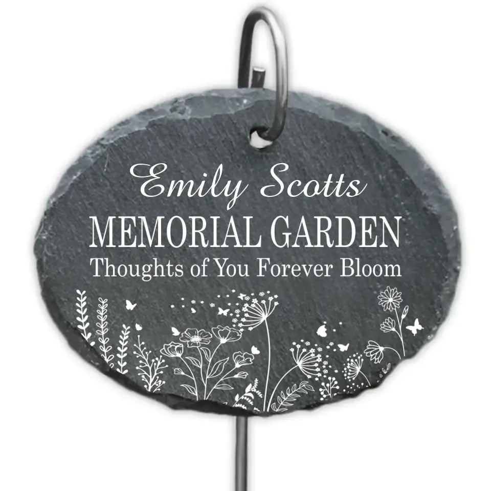 Thoughts of You Forever Bloom - Personalized Slate, Memorial Gift - GS50TL