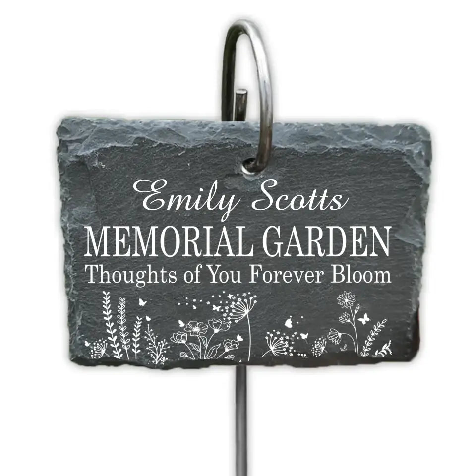 Thoughts of You Forever Bloom - Personalized Slate, Memorial Gift - GS50TL