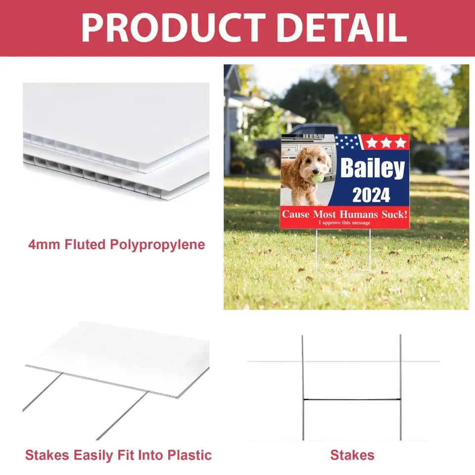 More Treats, Less Squirrels, Political Sign - Personalized Yard Sign, Funny Election Sign - YS16UP