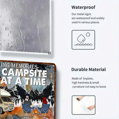 Making Memories One Campsite At A Time - Personalized Metal Sign, Gift For Camping Lovers - MTS58AN