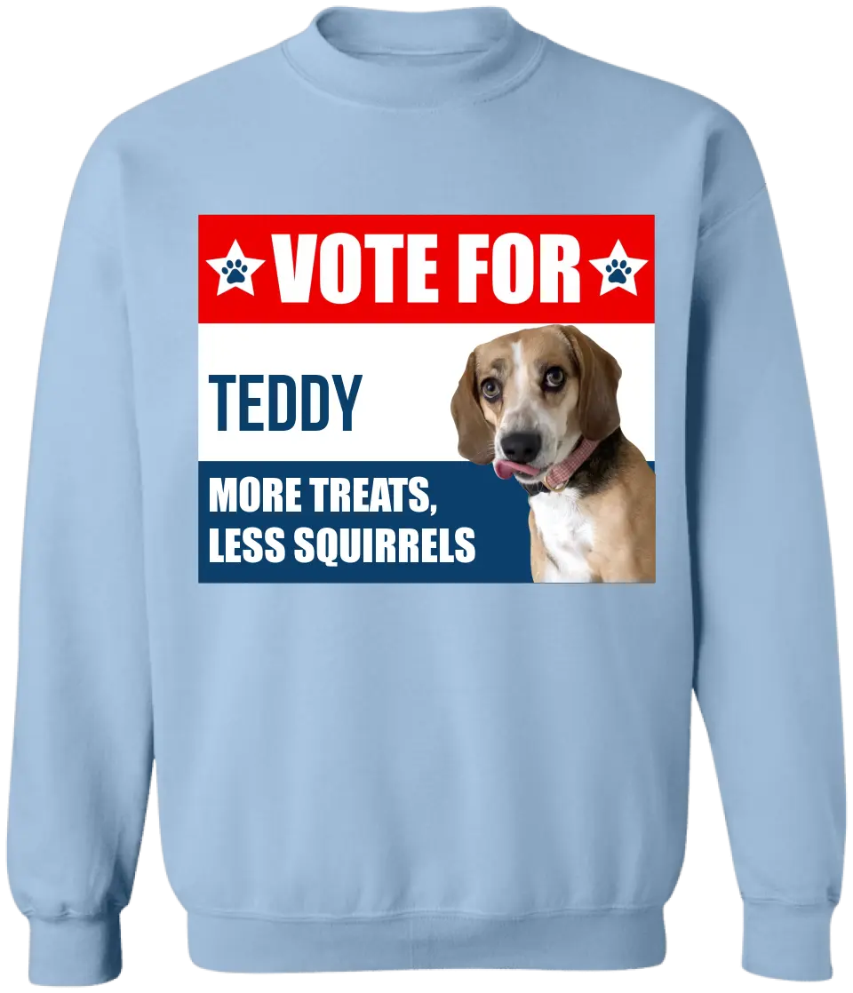 I'm Voting For My Dog - Personalized T-Shirt, Funny Election Gift For Pet Owner - TS17UP