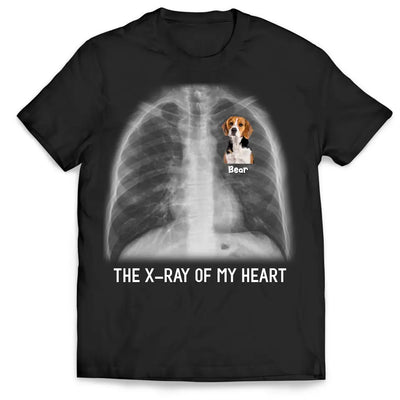 Text X-ray Of My Heart - Personalized T-Shirt, Gift For Dog Lover - TS19UP