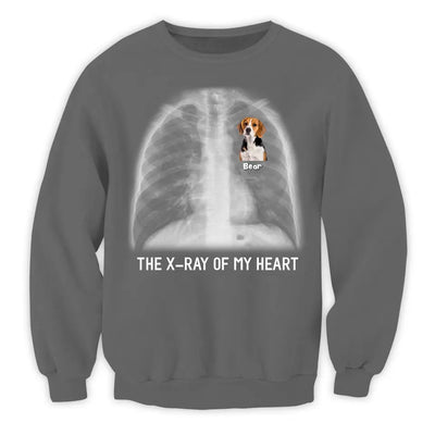 Text X-ray Of My Heart - Personalized T-Shirt, Gift For Dog Lover - TS19UP