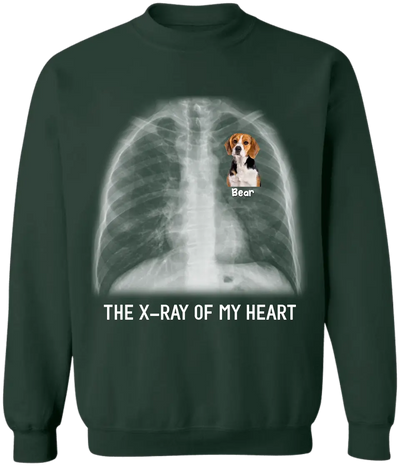 Text X-ray Of My Heart - Personalized T-Shirt, Gift For Dog Lover - TS19UP