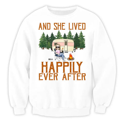 And She Lived Happily Ever After - Personalized T-Shirt, Gift For Camping Lovers - TS78AN