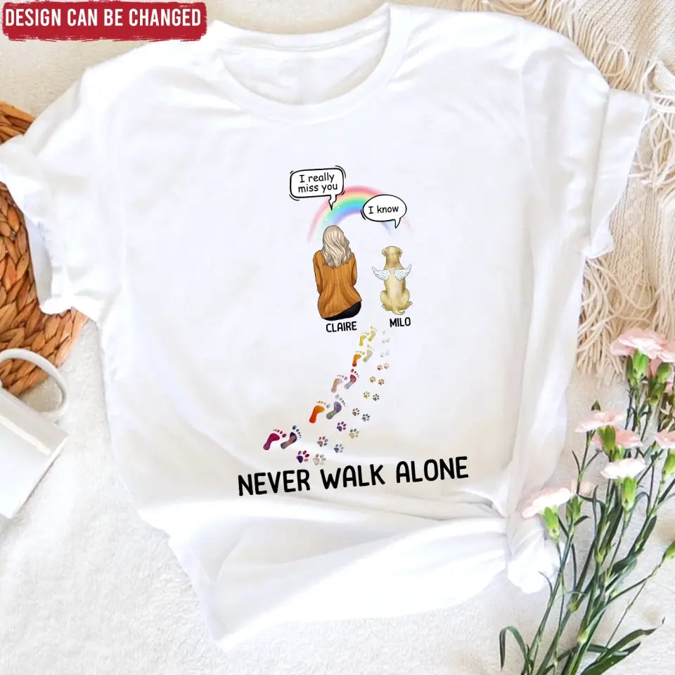 You Left Paw Print On My Heart - Personalized T-Shirt, Gift For Dog Lover - TS59TL