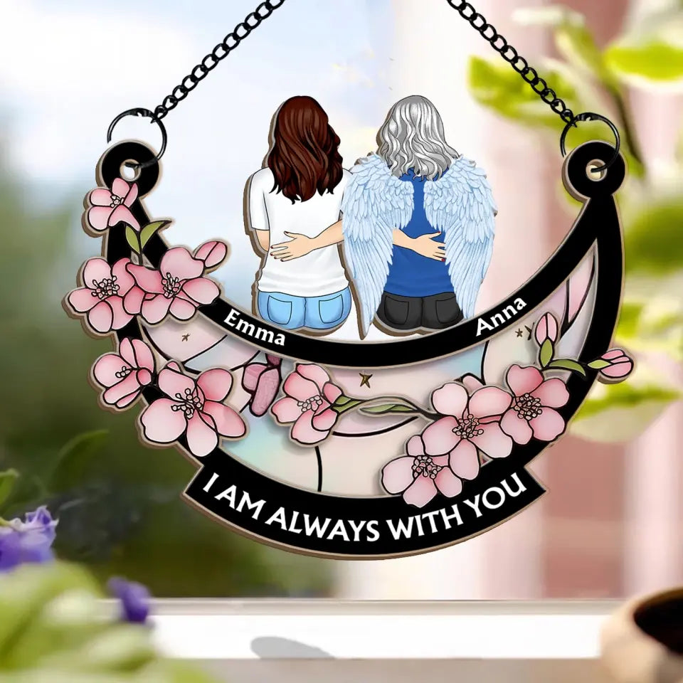 Cherry Blossom I Am Always With You - Personalized Window Hanging Suncatcher - WHS64TL