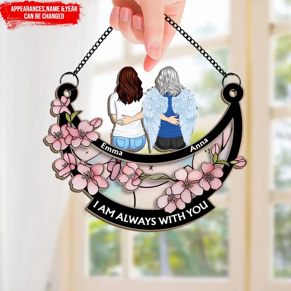 Cherry Blossom I Am Always With You - Personalized Window Hanging Suncatcher