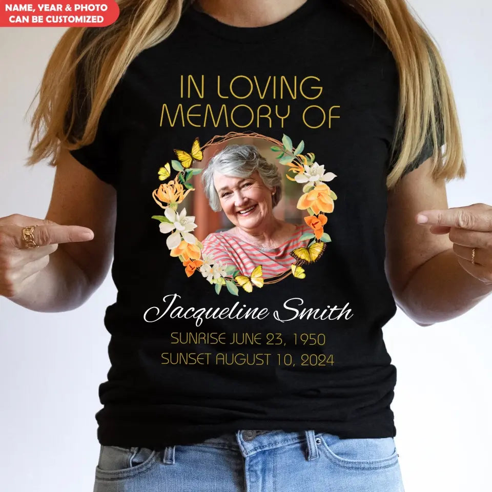 In Loving Memory For Loved Ones - Personalized T-Shirt, Memorial Photo T-shirt - TS77TL