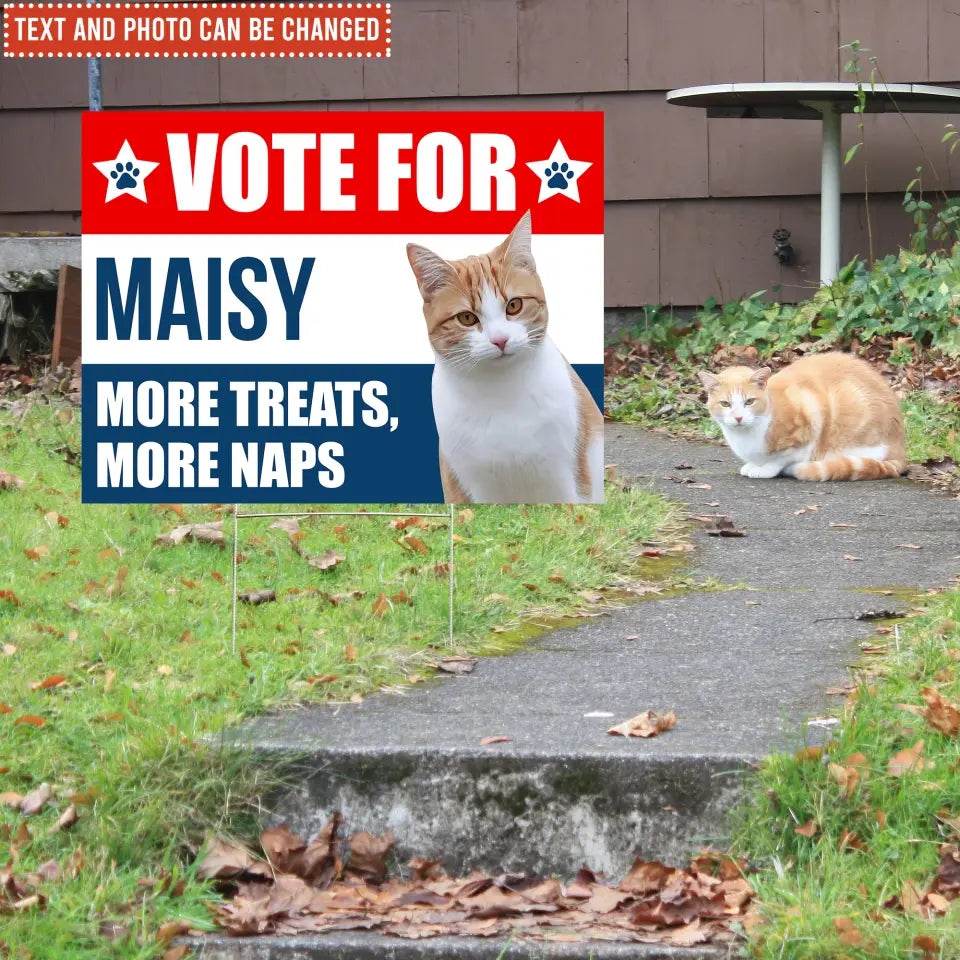 Pet Political, Vote For My Pet - Personalized Yard Sign, Funny Election Sign - YS10UP