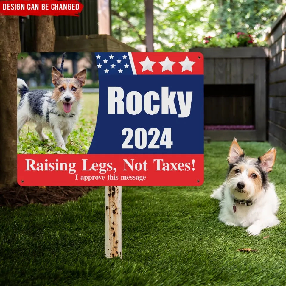 Pet Political Sign, More Treats, Less Squirrels  - Personalized Metal Sign, Funny Election Sign - MTS41UP