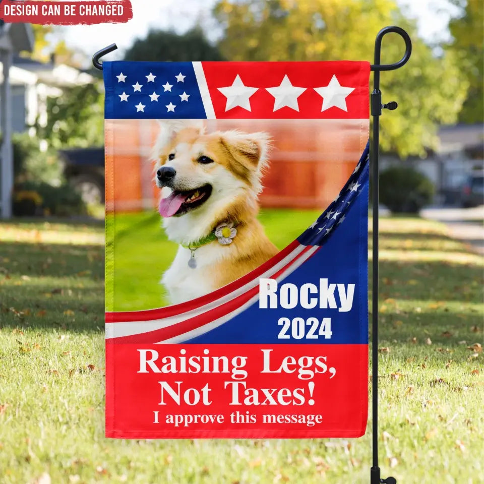 Custom Pet Photo, Vote For My Pet, More Treats, Less Squirrels  - Personalized Garden Flag, Funny Election Flag - GF42UP