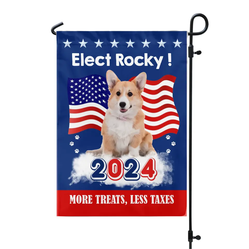 Vote For Dogs, USA Flag Style - Personalized Garden Flag, Election Flag - GF45UP