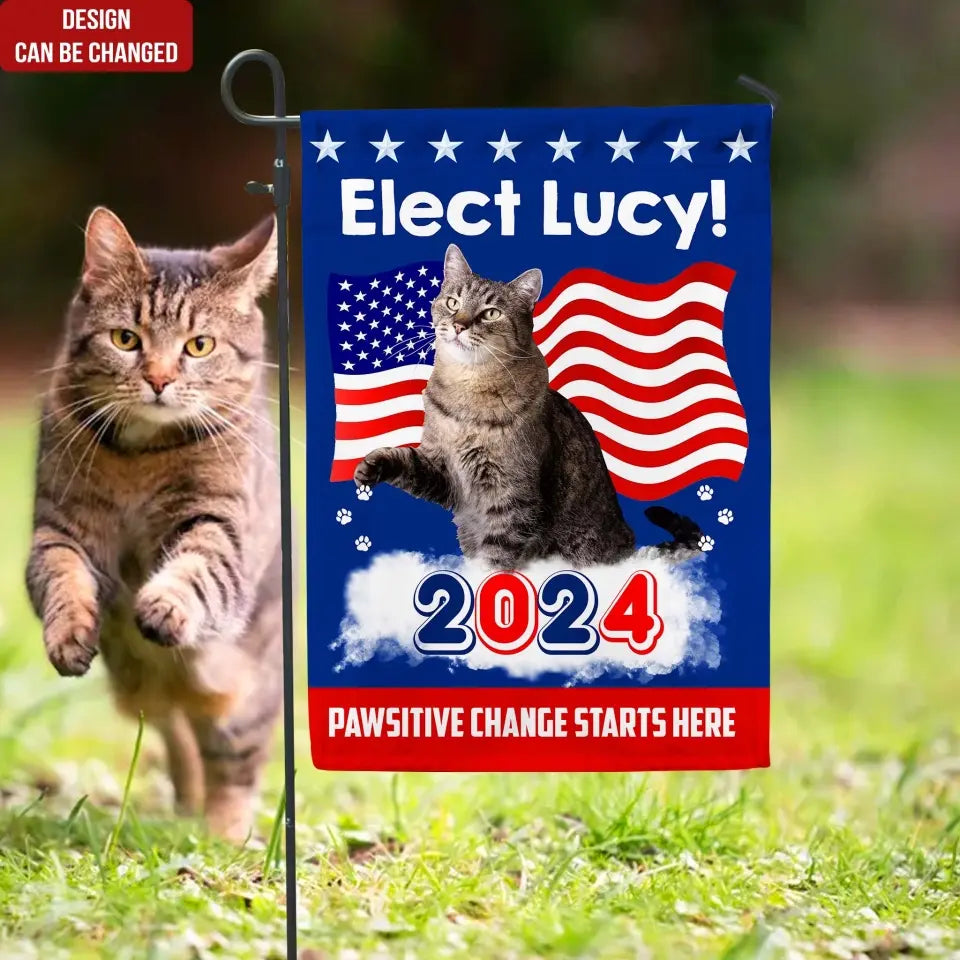Vote For Dogs, USA Flag Style - Personalized Garden Flag, Election Flag - GF45UP
