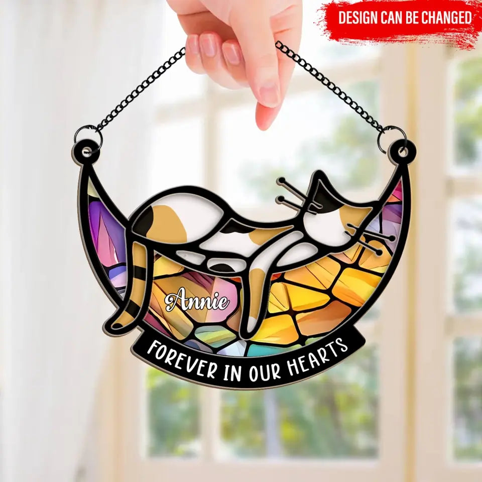 Forever In Our Hearts - Personalized Window Hanger Suncatcher - WHS67TL
