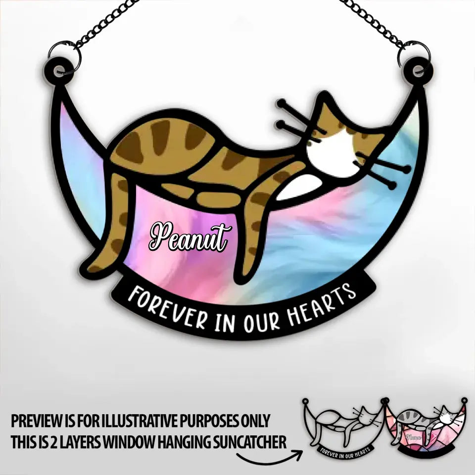 Forever In Our Hearts - Personalized Window Hanger Suncatcher - WHS67TL