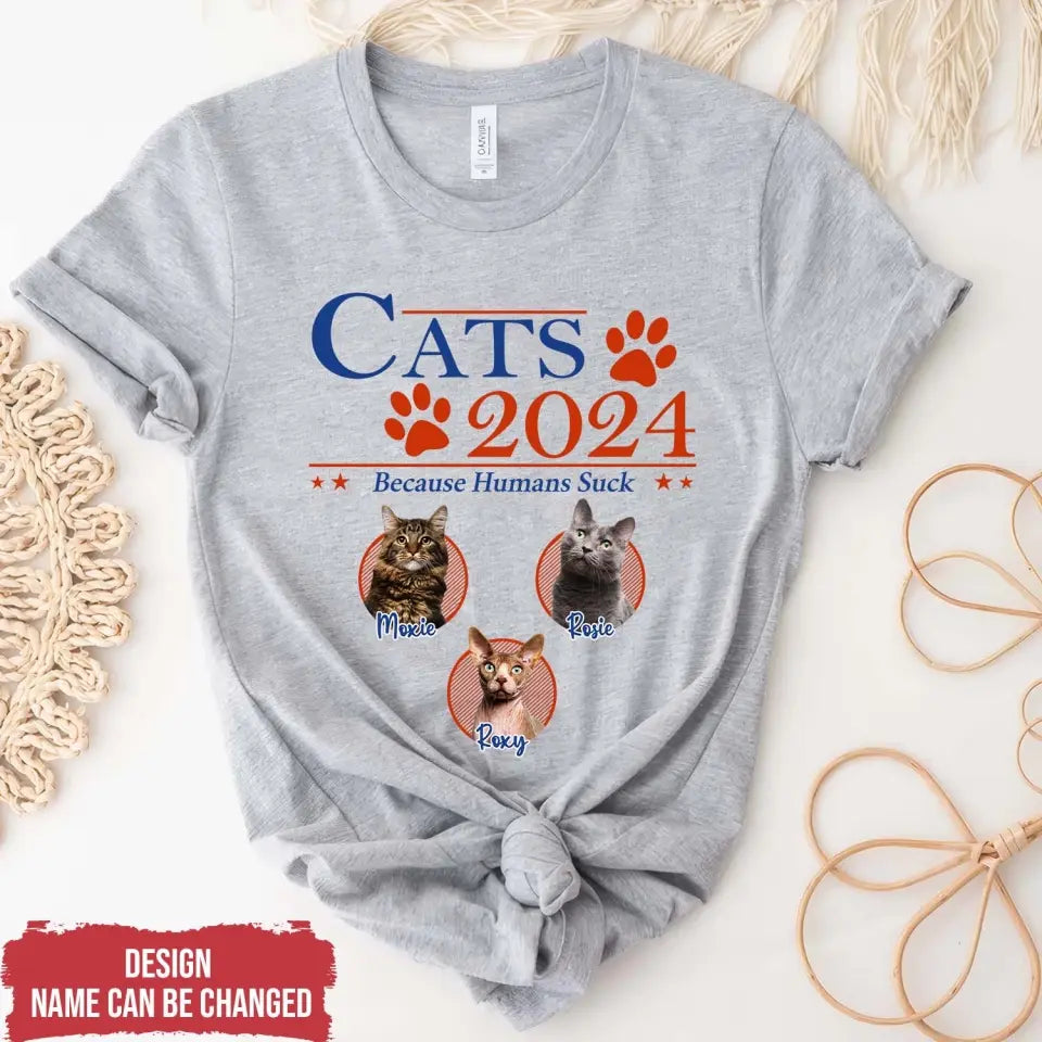 Dogs 2024 Because Humans Suck - Personalized T-Shirt - TS29UP