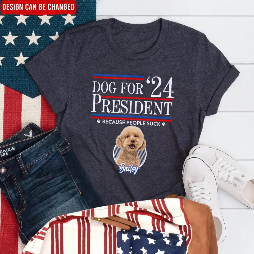 Pet For President 2024 - Personalized T-Shirt, Gift For Pet Lovers - TS54UP