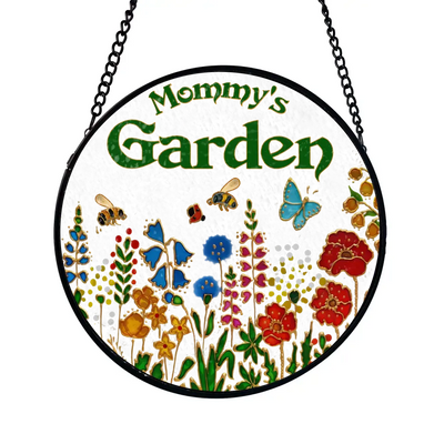 Wildflowers Garden, Colorful Suncatcher - Personalized Window Stained Glass - WSG86TL