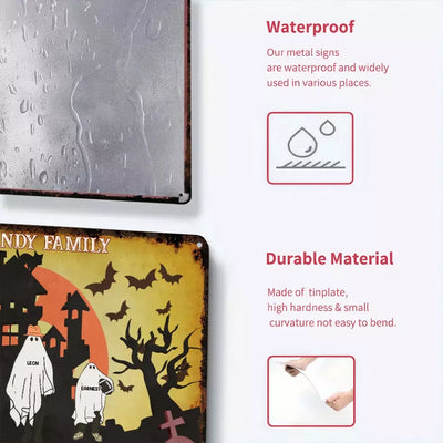 Home Sweet Haunted Home - Personalized Metal Sign, Gift For Family, Halloween Gift - MTS144AN
