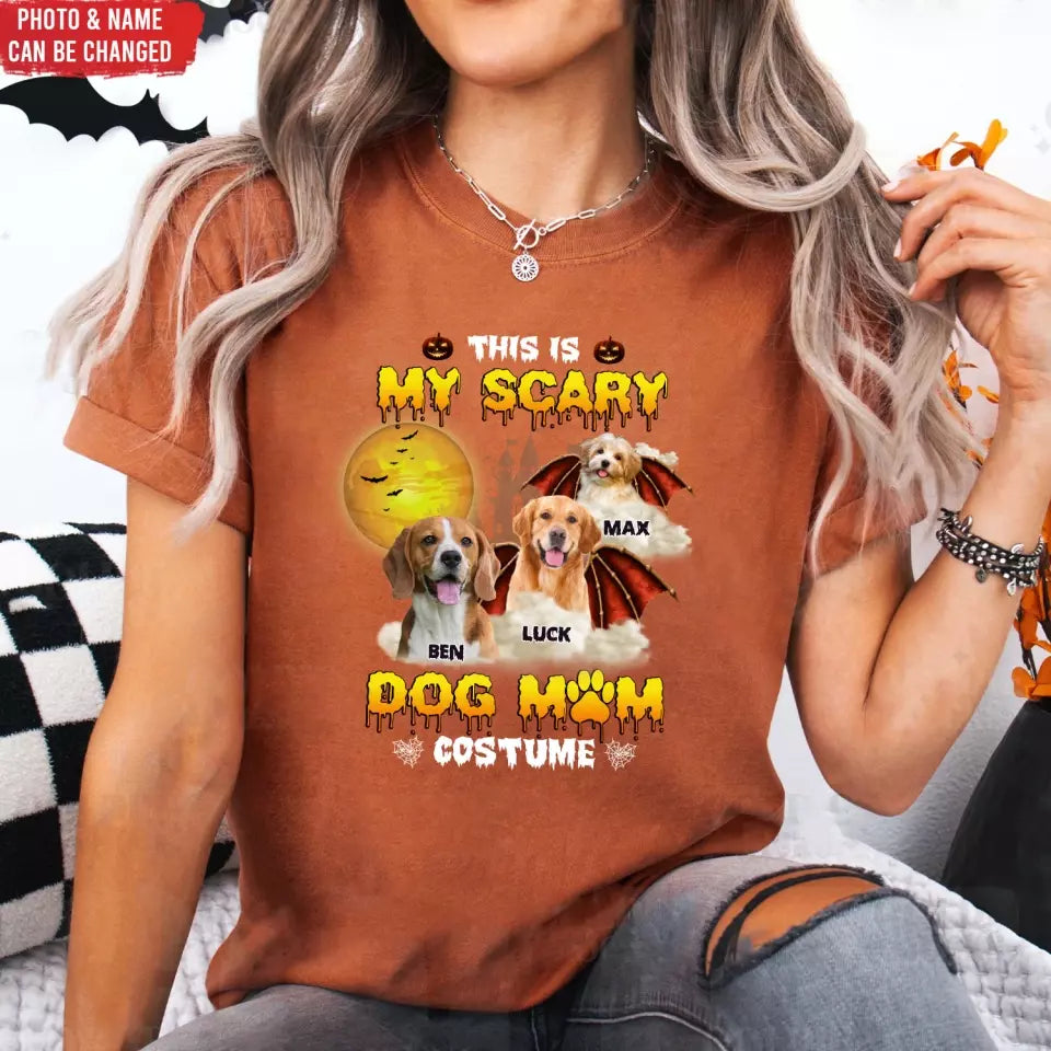 This Is My Scary Dog Mom Costume - Personalized T-Shirt, Gift For Dog Lovers, Halloween Gifts - TS142AN