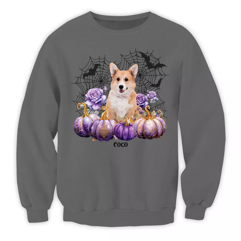 Halloween Dog Witch And Pumpkin - Personalized T-Shirt, Gift For Dog Lovers, Halloween Shirt - TS152AN