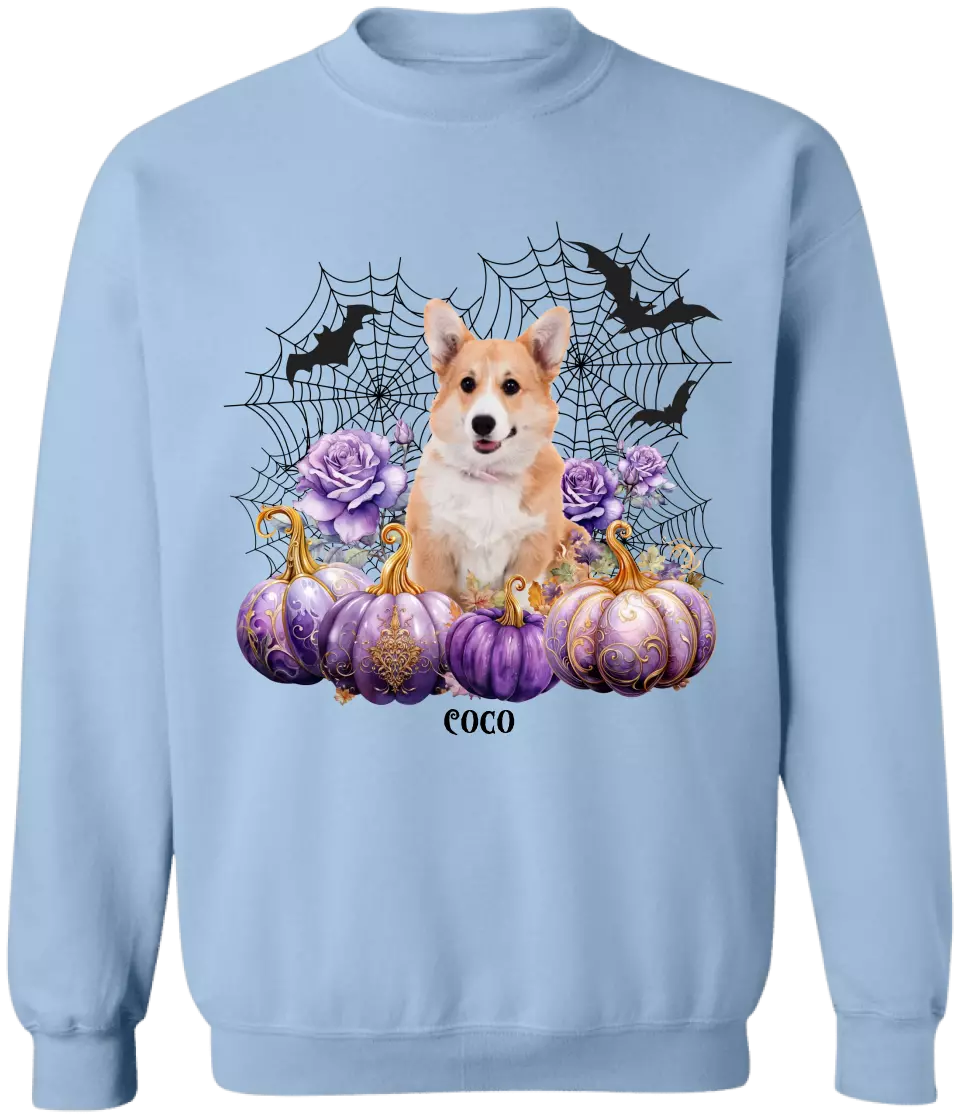 Halloween Dog Witch And Pumpkin - Personalized T-Shirt, Gift For Dog Lovers, Halloween Shirt - TS152AN