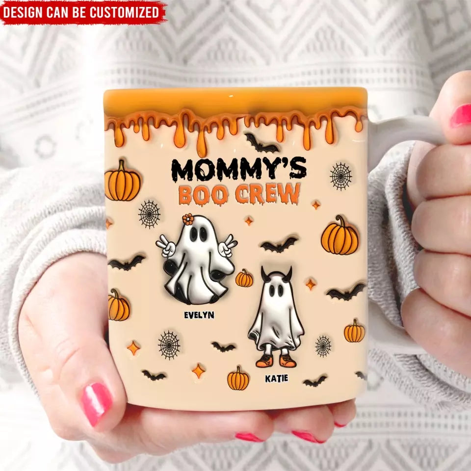 Grandma's Boo Crew - Personalized Mug, Halloween 3D Inflated Effect Mug - M119TL