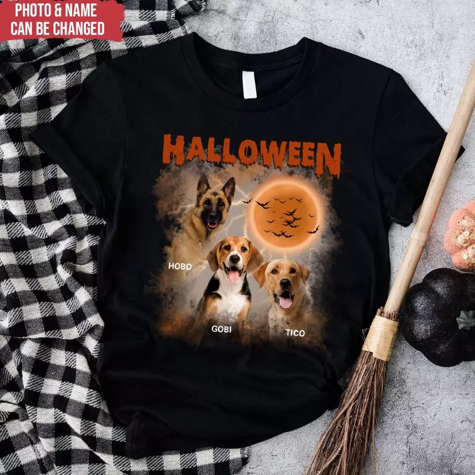 Custom Retro Halloween Shirt from Photo - Personalized T-Shirt, Gift For Halloween - TS123TL