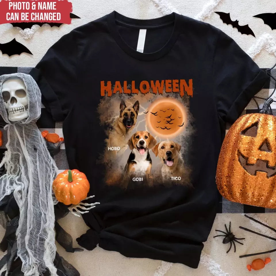 Custom Retro Halloween Shirt from Photo - Personalized T-Shirt, Gift For Halloween - TS123TL