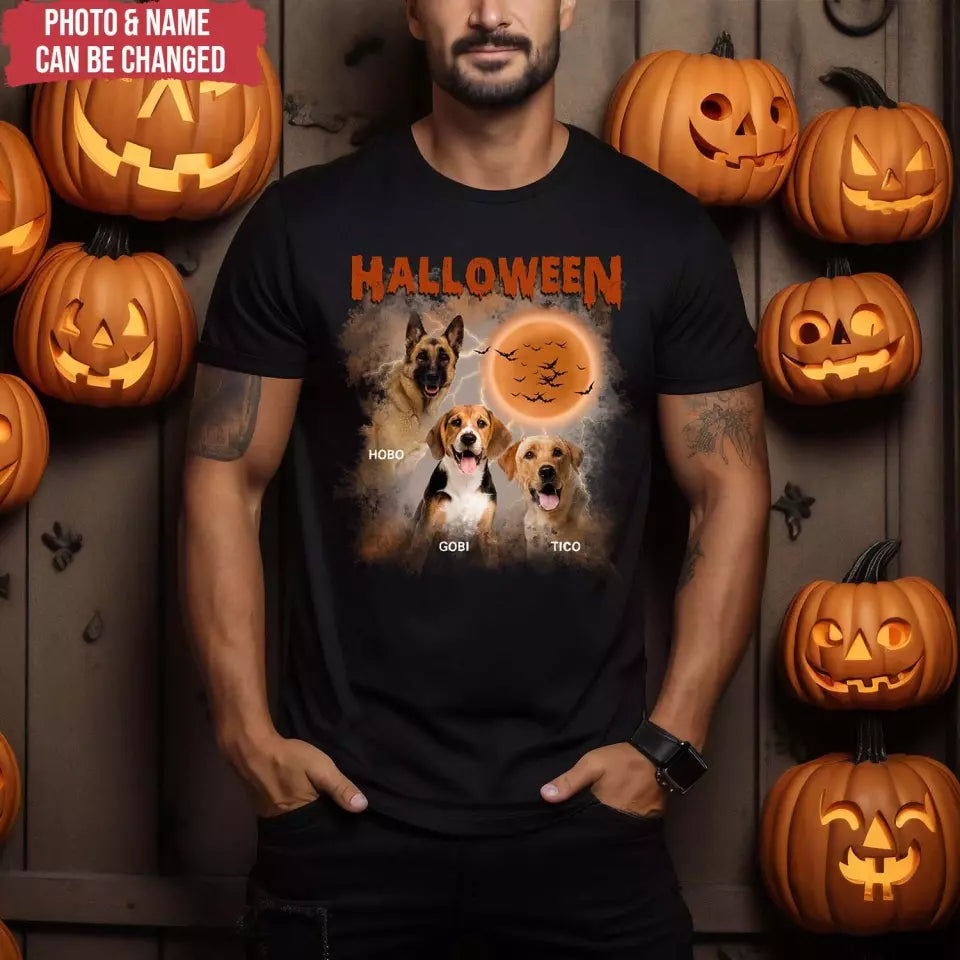 Custom Retro Halloween Shirt from Photo - Personalized T-Shirt, Gift For Halloween - TS123TL