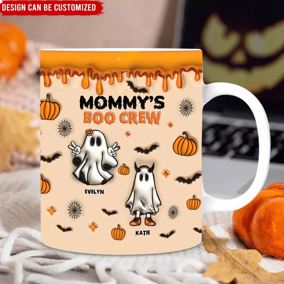 Grandma's Boo Crew - Personalized Mug, Halloween 3D Inflated Effect Mug - M119TL