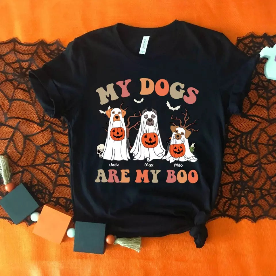 My Dog Is My Boo - Personalized T-Shirt, Gift For Dog Lovers, Halloween Gifts - TS157AN