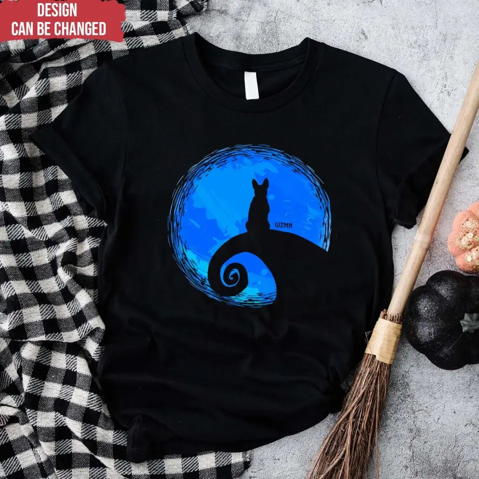 Halloween Black Dog And Moon - Personalized T-Shirt, Gift For Dog Lovers, Halloween Gift - TS168AN