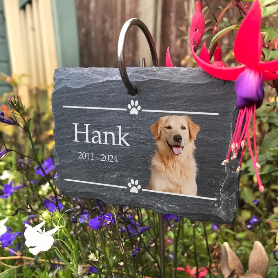 Custom Pet Memorial - Personalized Garden Slate, Memorial Gift For Dog Lover - GS136TL